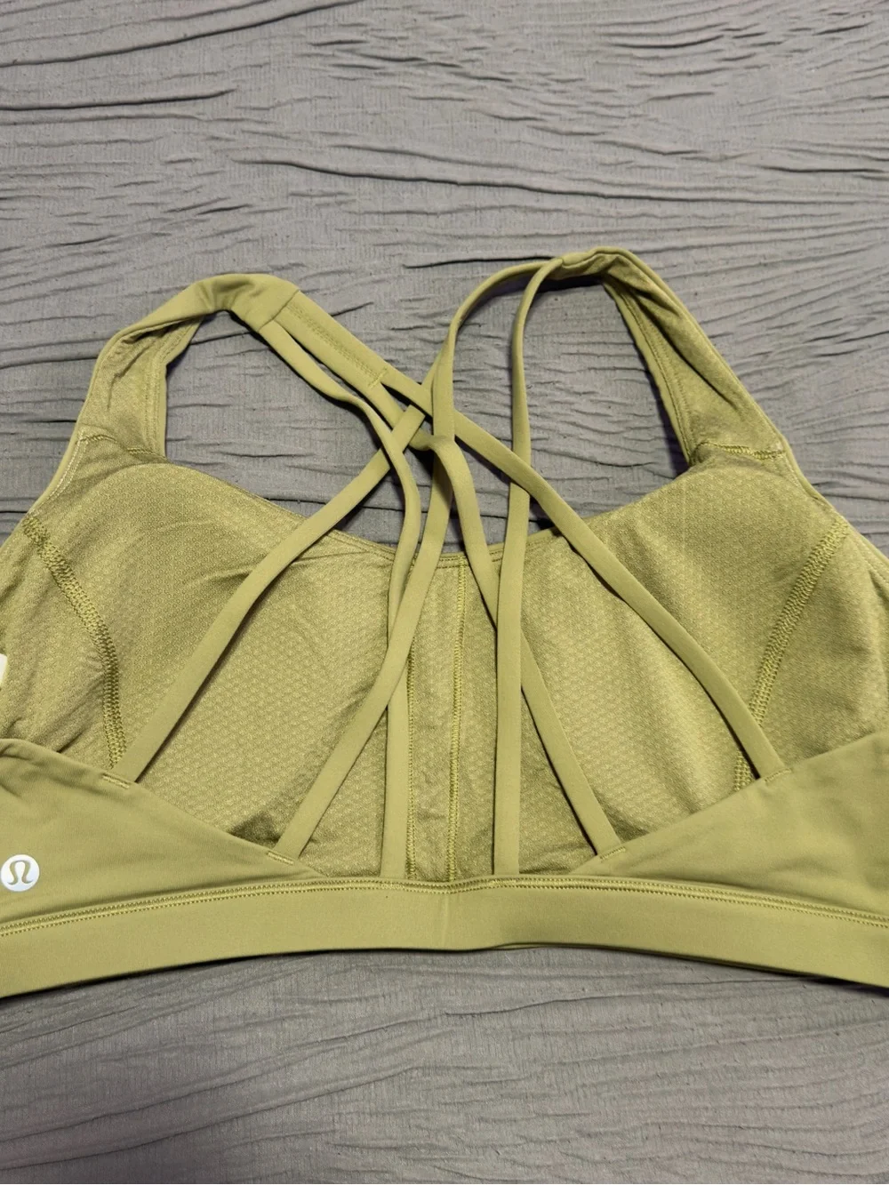 lululemon athletica Olive Strappy Crisscross Sports Bra